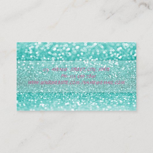 モダンエレガントプロフェッショナル、きらびやかな《写真》ぼけ味、カップケーキ 名刺 (裏面)