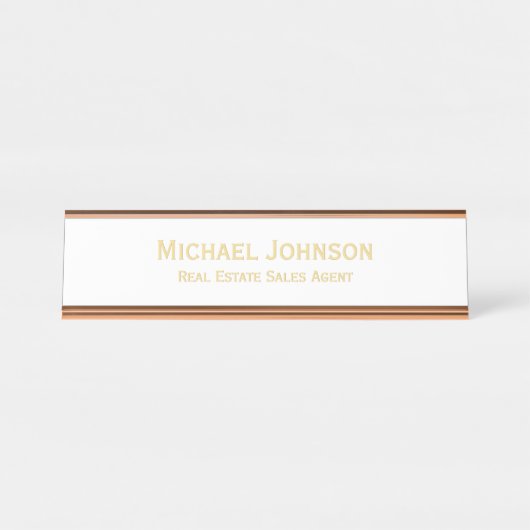 モダンエレガントプロフェッショナル デスクネームプレート (正面)