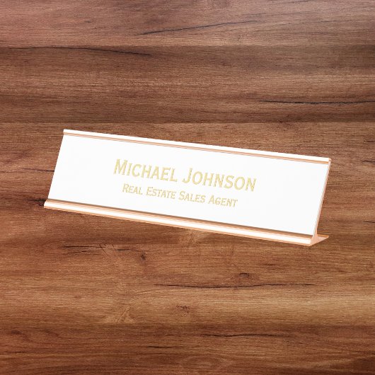モダンエレガントプロフェッショナル デスクネームプレート