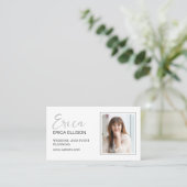 モダンエレガントプロフェッショナル・ビジネスQRコード写真 名刺 (スタンド正面)