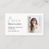 モダンエレガントプロフェッショナル・ビジネスQRコード写真 名刺 (正面)