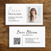 モダンエレガントプロフェッショナル・ビジネスQRコード写真 名刺