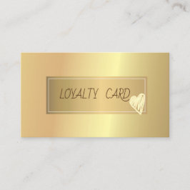 モダンエレガントプロフェッショナル・フレーム、金ゴールド・ハート ロイヤリティカード