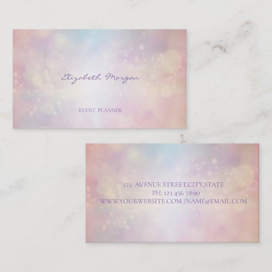 モダンエレガントプロフェッショナル《写真》ぼけ味 名刺 (正面/裏面)