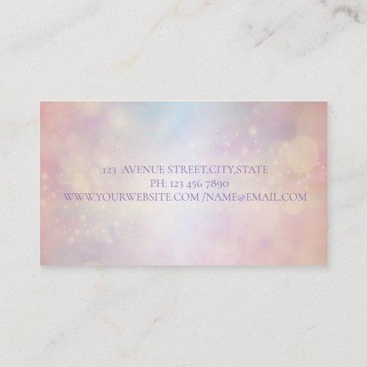 モダンエレガントプロフェッショナル《写真》ぼけ味 名刺 (裏面)