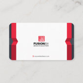 モダンエレガントプロフェッショナル – 赤 名刺 (裏面)