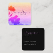 モダンエレガントプロフェッショナルceo，シックスタイリッシュトレンド スクエア名刺 (正面/裏面)