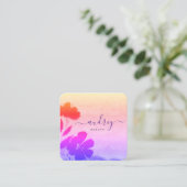 モダンエレガントプロフェッショナルceo，シックスタイリッシュトレンド スクエア名刺 (スタンド正面)