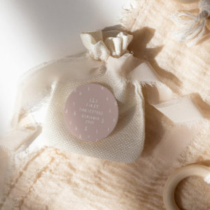 モダンエレガントベビー初めてのクリスマスベビー ラウンドシール