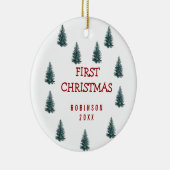 モダンエレガントベビー初めてのクリスマス セラミックオーナメント (右)