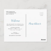 モダンエレガントベビー ポストカード (裏面)