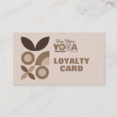 モダンエレガントベージュブラウンエステティックヨガスタジオ ロイヤリティカード (正面)