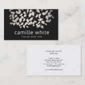 モダンエレガントペーター銀葉製品 名刺 (正面/裏面)