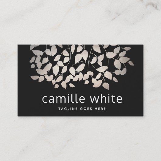 モダンエレガントペーター銀葉製品 名刺 (正面)