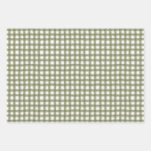 モダンエレガントホリデーオリーブグリーン&レッドギフト ラッピングペーパーシート (正面3)