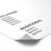 モダンエレガントホワイトサロン価格リストサービスメニュー ポスター (角)