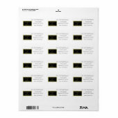 モダンエレガントホワイトシェードとゴールドスクリプトウェディング ラベル (フルシート)