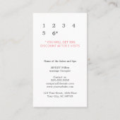 モダンエレガントマッサージセラピストロイヤリティ ロイヤリティカード (裏面)