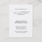 モダンエレガントマッサージセラピスト 割引カード (裏面)