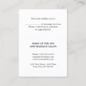 モダンエレガントマッサージセラピスト 割引カード (裏面)