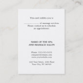 モダンエレガントマッサージセラピスト 割引カード (裏面)