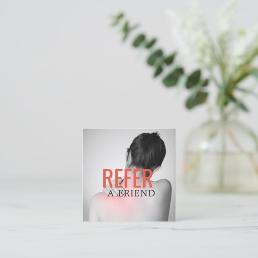 モダンエレガントマッサージセラピスト 紹介カード (スタンド正面)