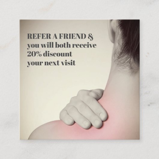 モダンエレガントマッサージセラピスト 紹介カード (正面)