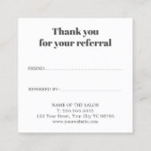 モダンエレガントマッサージセラピスト 紹介カード (裏面)