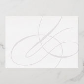 モダンエレガントミニマルアンパ結婚サンド 箔招待状 (裏面)