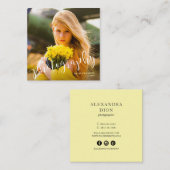 モダンエレガントミニマルオーバーレイ スクエア名刺 (正面/裏面)