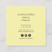 モダンエレガントミニマルオーバーレイ スクエア名刺 (裏面)