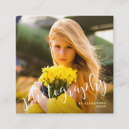 モダンエレガントミニマルオーバーレイ スクエア名刺