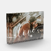 モダンエレガントミニマルカスタム写真の愛 フォトブロック (左)