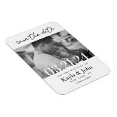 モダンエレガントミニマルクラシックホワイトセーブ日 マグネット (右側)