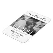 モダンエレガントミニマルクラシックホワイトセーブ日 マグネット (左側)