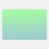 モダンエレガントミニマルグラデーションピンク・ブルー・グリーン ラッピングペーパーシート (正面2)