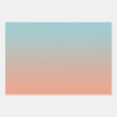 モダンエレガントミニマルグラデーションピンク・ブルー・グリーン ラッピングペーパーシート (正面)