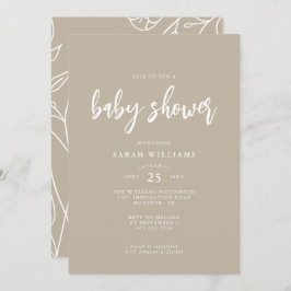 モダンエレガントミニマルシャワー |招待状 招待状