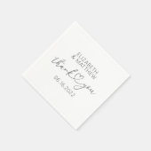 モダンエレガントミニマルシンプルハート結婚ズ スタンダードカクテルナプキン (角)