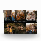 モダンエレガントミニマルシンプルユニーク家族の贈り物 フォトブロック (正面)