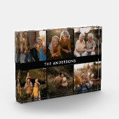 モダンエレガントミニマルシンプルユニーク家族の贈り物 フォトブロック (左)