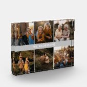 モダンエレガントミニマルシンプルユニーク家族の贈り物 フォトブロック (左)