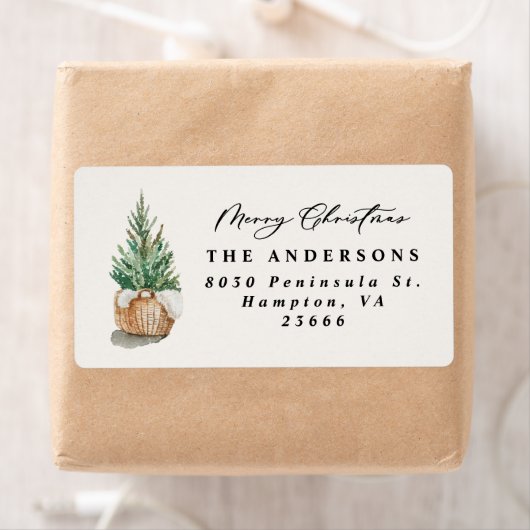 モダンエレガントミニマルシンプル冬ラベル ラベル (インサイチュ)