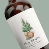 モダンエレガントミニマルシンプル冬 ワインラベル