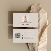 モダンエレガントミニマルシンプルbeige arch photo 名刺