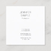 モダンエレガントミニマルテンプレートクリーン スクエア名刺 (裏面)