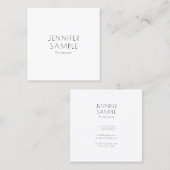モダンエレガントミニマルテンプレートパーソナライズされた スクエア名刺 (正面/裏面)