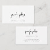 モダンエレガントミニマルデザインテンプレートタイポグラフィ 名刺 (正面/裏面)