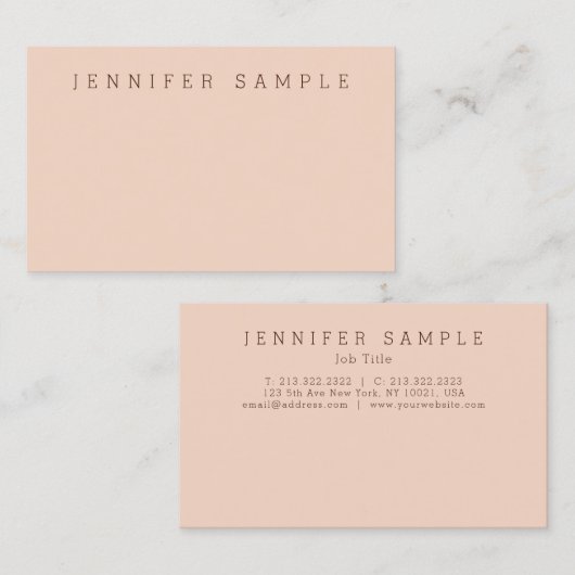 モダンエレガントミニマルデザインテンプレート 名刺 (正面/裏面)