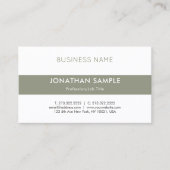 モダンエレガントミニマルデザインプレーントレンディー 名刺 (正面)